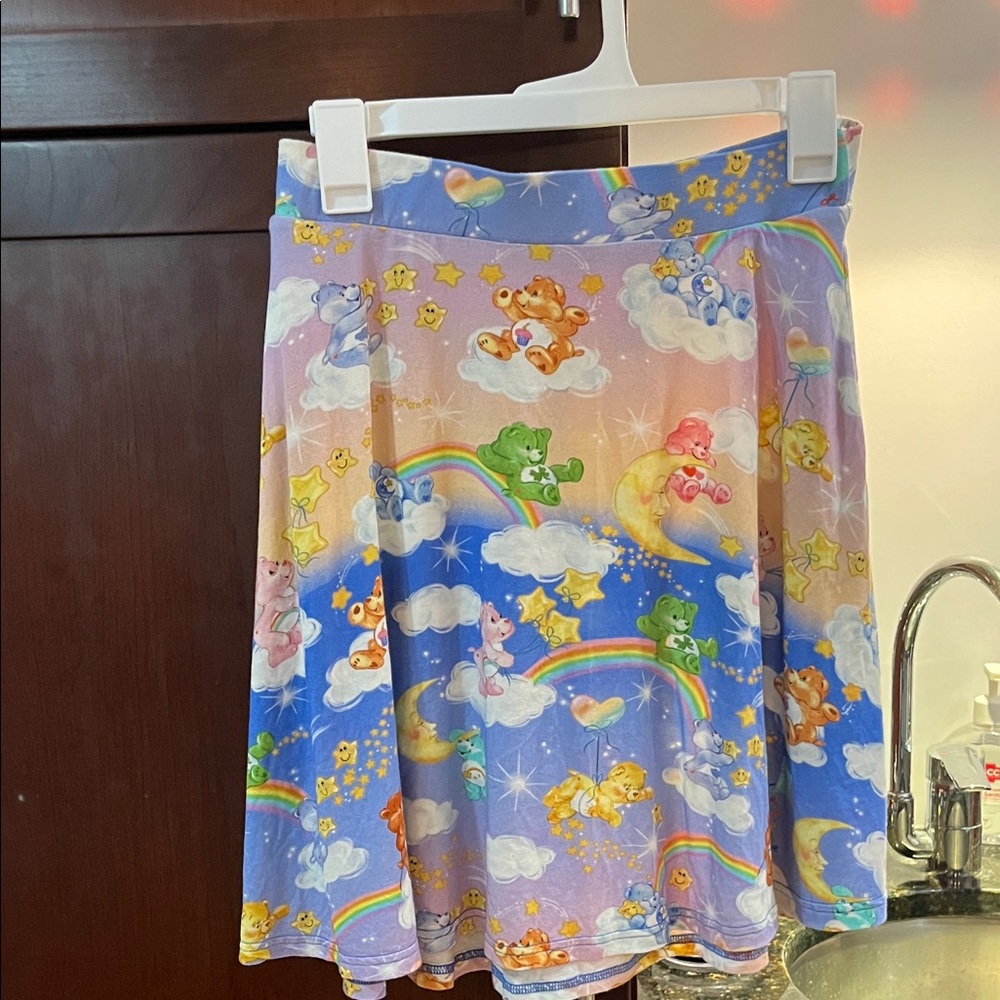 Modcloth Pastel Cartoon Print Skater Skirt